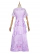 Anime Movie Encanto Halloween Cosplay Isabela Costume Dark Purple Version Long Dress