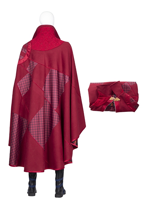 Doctor Strange In The Multiverse Of Madness Halloween Cosplay Stephen Strange Costume Red Cloak