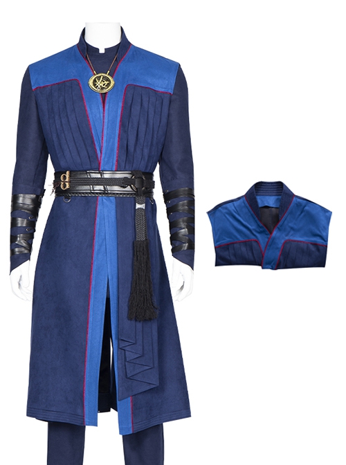 Doctor Strange In The Multiverse Of Madness Halloween Cosplay Stephen Strange Costume Blue Outerwear