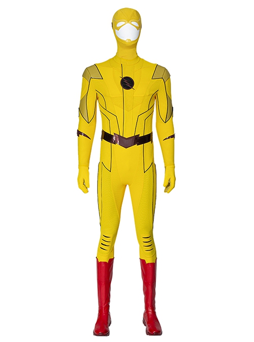 The Flash Season 8 Halloween Cosplay Reverse-Flash Second Version Accessories Yellow Headcover