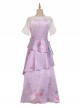 Anime Movie Encanto Halloween Cosplay Isabela Costume Long Purple Princess Dress