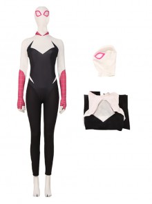 Spider-Man Across The Spider-Verse Female Spider-Man Halloween Cosplay Gwen Stacy Costume Bodysuit And Head Cover