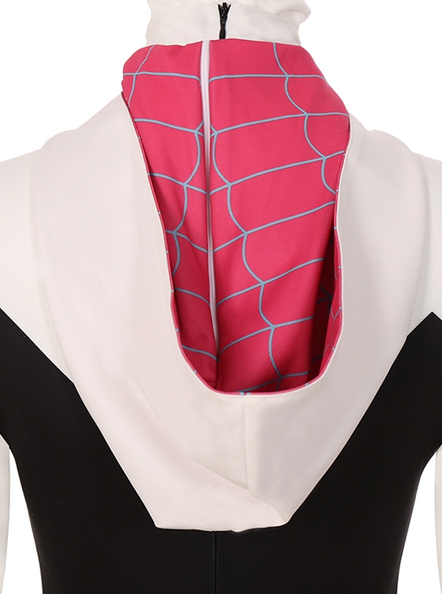 Spider-Man Across The Spider-Verse Female Spider-Man Halloween Cosplay Gwen Stacy Costume Bodysuit And Head Cover