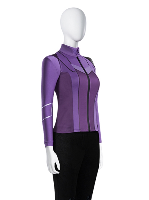 Hawkeye Female Version Hawkeye Halloween Cosplay Kate Bishop Costume New Version Purple Jacket