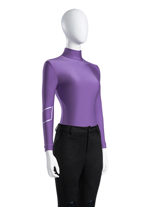 Hawkeye Female Version Hawkeye Halloween Cosplay Kate Bishop Costume New Version Purple Top