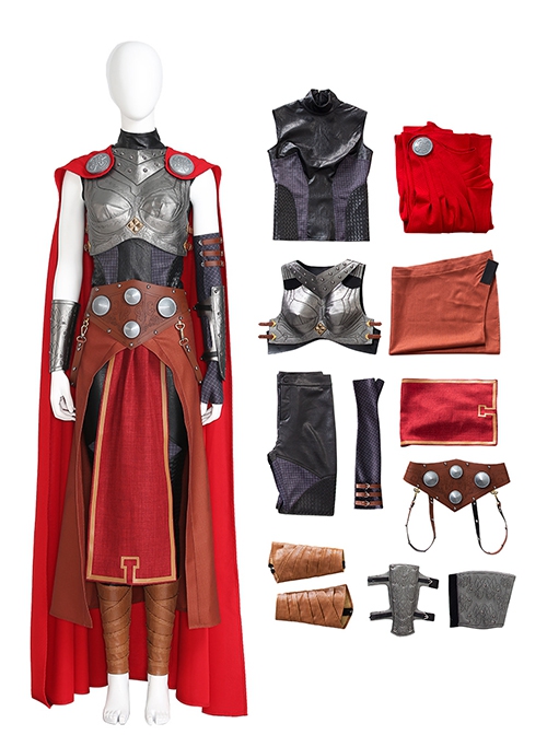 Thor Halloween Cosplay Female Thor Jane Foster Battle Suit Costume Full Set Without Shoes