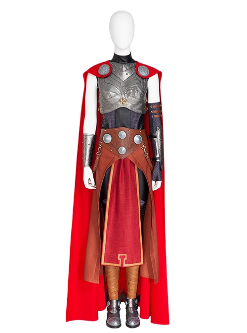 Thor Halloween Cosplay Female Thor Jane Foster Battle Suit Costume Silver Breastplate