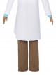 Rick And Morty Halloween Cosplay Rick White Outerwear Suit Costume Brown Pants