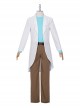 Rick And Morty Halloween Cosplay Rick White Outerwear Suit Accessories Black Belt