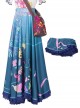 Encanto Halloween Cosplay Mirabel Cute Printing Blue Long Skirt Suit Costume Blue Long Skirt