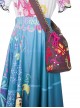 Encanto Halloween Cosplay Mirabel Cute Printing Blue Long Skirt Suit Accessories Brown Printing Shoulder Bag