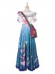 Encanto Halloween Cosplay Mirabel Cute Printing Blue Long Skirt Suit Accessories Brown Printing Shoulder Bag