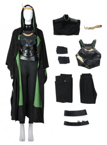 TV Drama Loki Halloween Cosplay Female Loki Sylvie Lushton Design 3 Costume Full Set Without Shoes