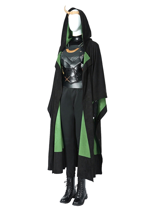 TV Drama Loki Halloween Cosplay Female Loki Sylvie Lushton Design 3 Costume Black Cloak