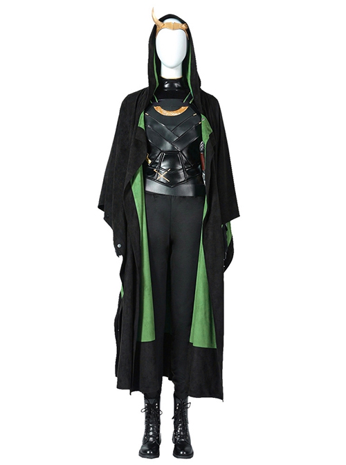 TV Drama Loki Halloween Cosplay Female Loki Sylvie Lushton Design 3 Costume Black Top