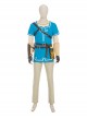 The Legend Of Zelda Halloween Cosplay Link Blue Champion's Tunic Suit Costume Beige Pants