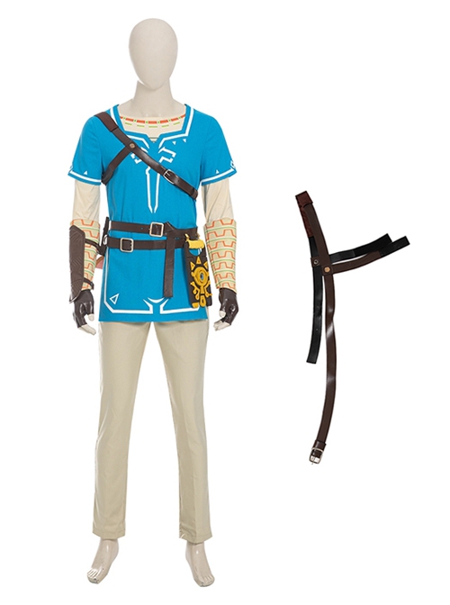 The Legend Of Zelda Halloween Cosplay Link Blue Champion's Tunic Suit Accessories Shoulder Strap