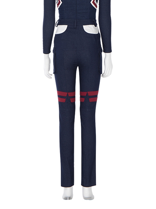 Marvel Animation What If Halloween Cosplay Captain Carter Peggy Carter Costume Denim Trousers