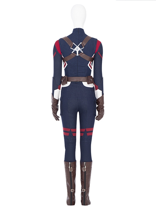 Marvel Animation What If Halloween Cosplay Captain Carter Peggy Carter Accessories Brown Back Straps