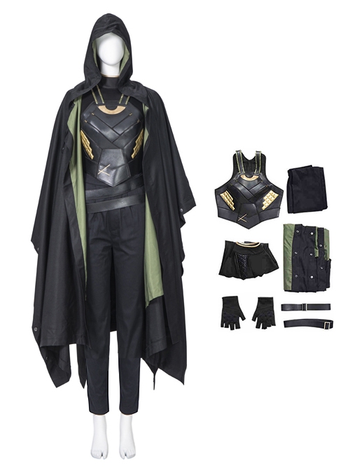 TV Drama Loki Halloween Cosplay Female Loki Sylvie Lushton Costume Upgraded Version Set