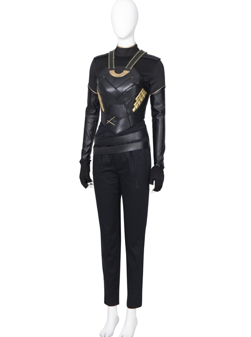 TV Drama Loki Halloween Cosplay Female Loki Sylvie Lushton Costume Upgraded Version Black Vest Armor