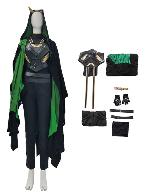 TV Drama Loki Halloween Cosplay Female Loki Sylvie Lushton Costume Set Without Shoes