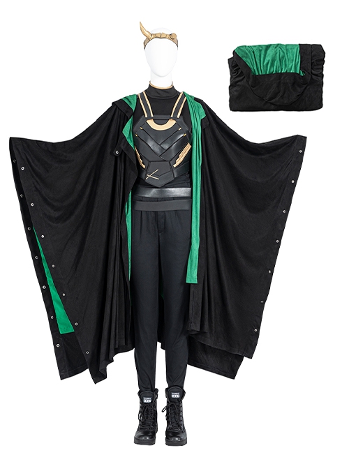 TV Drama Loki Halloween Cosplay Female Loki Sylvie Lushton Costume Black Cloak