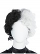 Cruella Halloween Cosplay Cruella Black-white Coat Suit Accessories Black-white Wig