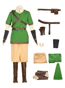 The Legend Of Zelda Skyward Sword Halloween Cosplay Link Costume Full Set Without Shoes