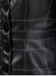 Cruella Halloween Cosplay Cruella Black Leather Skirt Suit Costume Black Leather Top