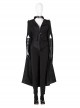 Cruella Halloween Cosplay Cruella Black Windbreaker Suit Costume Black Pants