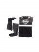 Zack Snyder's Justice League Halloween Cosplay Superman Clark Kent Black Battle Suit Costume Full Set