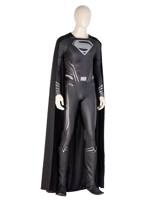 Zack Snyder's Justice League Halloween Cosplay Superman Clark Kent Black Battle Suit Costume Full Set