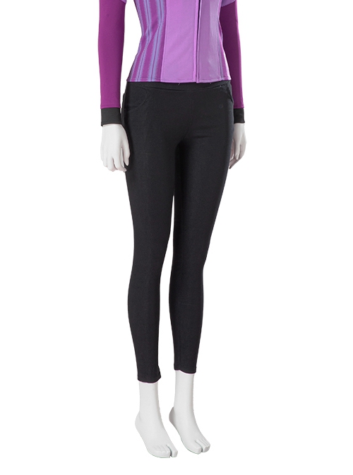 TV Drama Hawkeye Halloween Cosplay Kate Bishop Purple Top Suit Style 2 Costume Black Pants