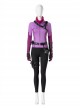 TV Drama Hawkeye Halloween Cosplay Kate Bishop Purple Top Suit Style 2 Costume Black Pants