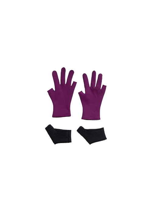 TV Drama Hawkeye Halloween Cosplay Kate Bishop Purple Top Suit Style 2 Accessories Purple Gloves And Black Handguards