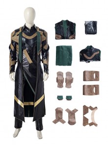 Loki Season 1 Halloween Cosplay Loki Armor Suit Costume Full Set Without Shoes