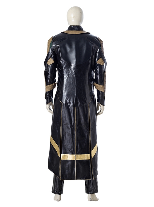 Loki Season 1 Halloween Cosplay Loki Armor Suit Cosplay Costume Black Long Coat