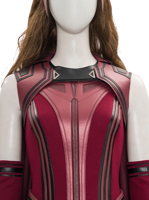 Wanda Vision Halloween Cosplay Scarlet Witch Wanda Django Maximoff Battle Suit Costume Second Version Full Set