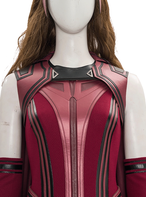 Wanda Vision Halloween Cosplay Scarlet Witch Wanda Django Maximoff Battle Suit Costume Second Version Red Top