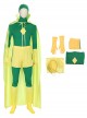 Wanda Vision Halloween Cosplay Vision Green Bodysuit Yellow Cloak Costume Set