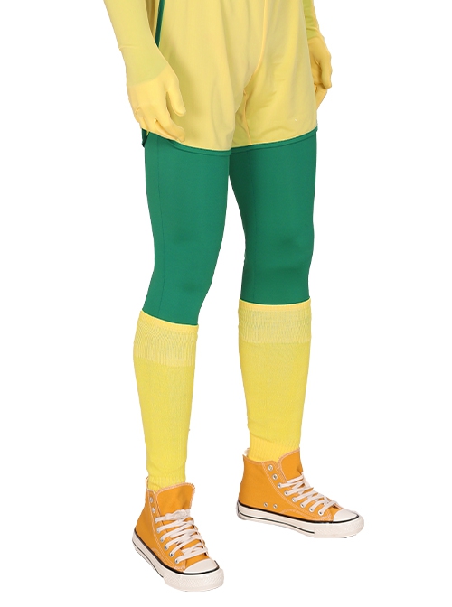 Wanda Vision Halloween Cosplay Vision Green Bodysuit Yellow Cloak Accessories Yellow Socks And Shoes