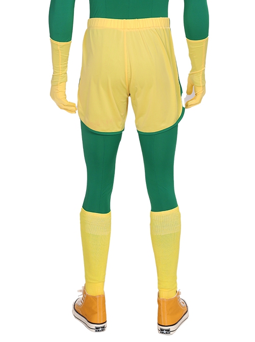 Wanda Vision Halloween Cosplay Vision Green Bodysuit Yellow Cloak Accessories Yellow Socks And Shoes