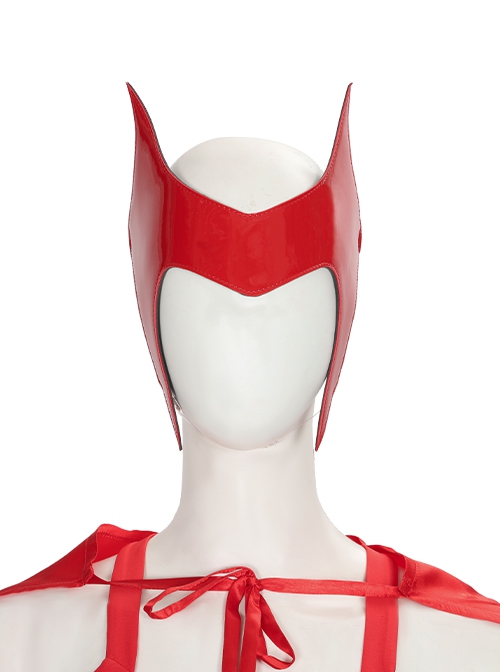 Wanda Vision Halloween Cosplay Scarlet Witch Wanda Maximoff Costume Sexy Red Bodysuit Set