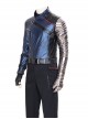 The Falcon And The Winter Soldier Halloween Cosplay Bucky Barnes Winter Soldier Costume Blue One Arm Jacket