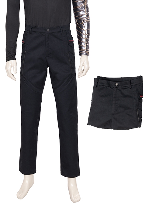 The Falcon And The Winter Soldier Halloween Cosplay Bucky Barnes Winter Soldier Costume Black Trousers