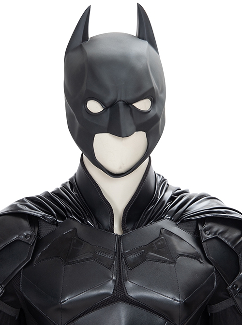 The Batman Halloween Cosplay Bruce Wayne Black Battle Suit Accessories Helmet