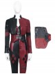 The Suicide Squad Halloween Cosplay Harley Quinn Costume Black-Red Short Jacket