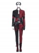 The Suicide Squad Halloween Cosplay Harley Quinn Costume Black-Red Vest