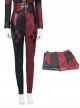 The Suicide Squad Halloween Cosplay Harley Quinn Costume Black-Red Trousers